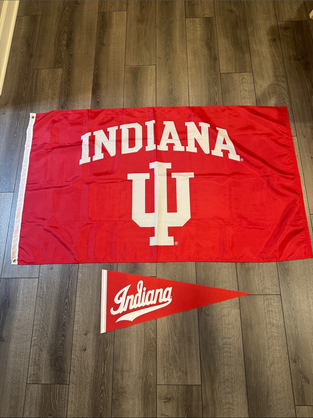 Indiana University IU Flag and Pennant